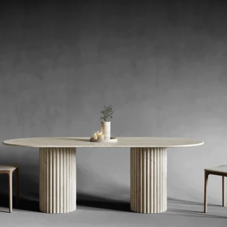 Naya - Table en travertin