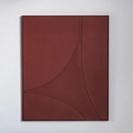 ATLAS Rouge brique -  Œuvre d'Art Murale Abstraite en 3D